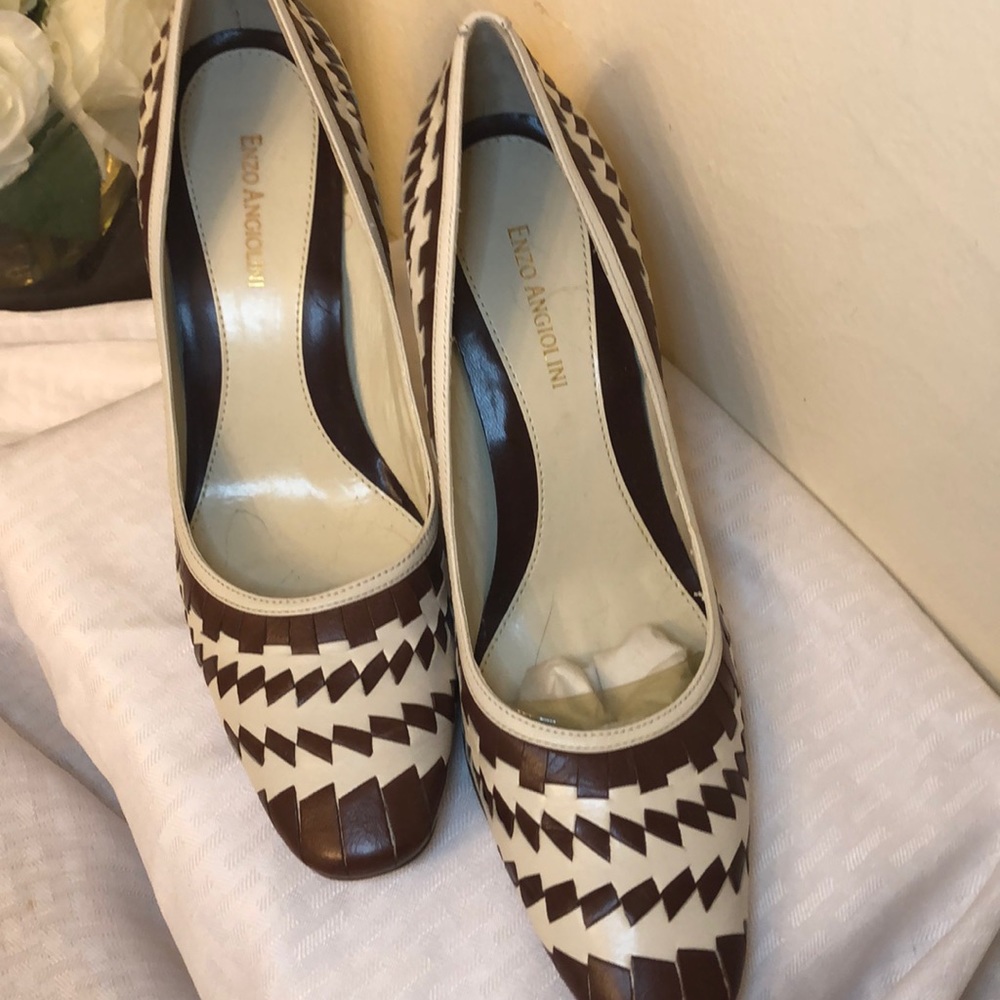 Unique mesh leather high heels